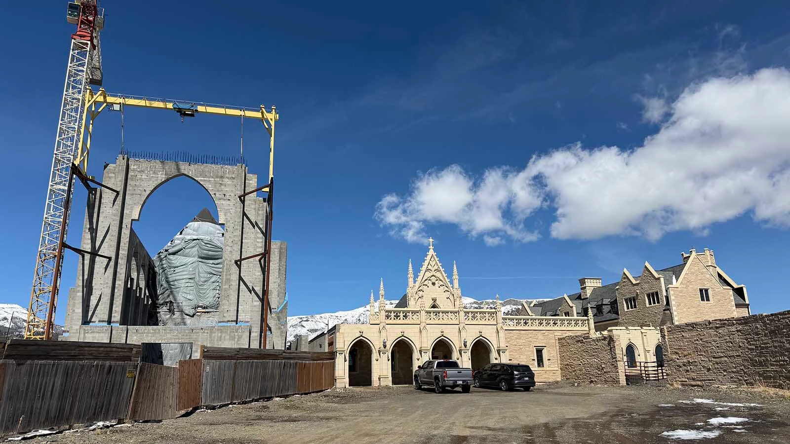 A Gothic style monastery is being built in the Bighorn Basin along Meeteetse Creek. The monks building the stone building project that the next phase of building, which is their church, will be finished in six years. Without the use of modern technology, it would have taken up to 150 years to complete by hand.