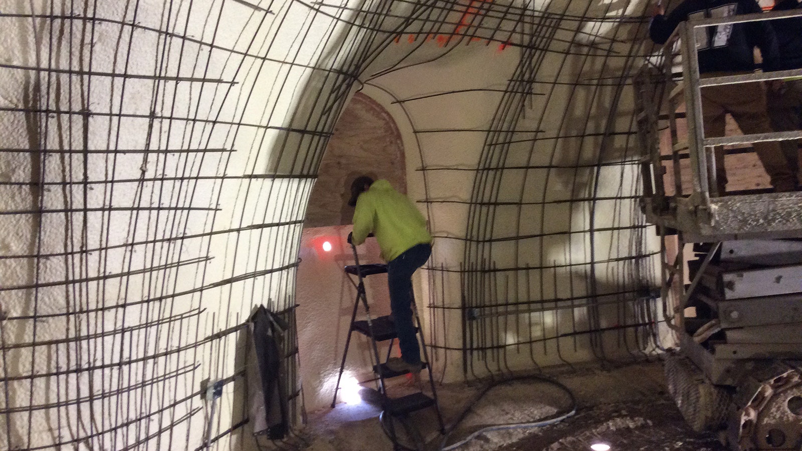The dome structure contains more than 900 pieces of rebar.