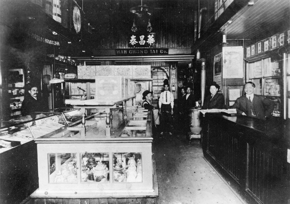 Inside the Wah Chong Tai Company in Butte, Montana, between 1900-1910.