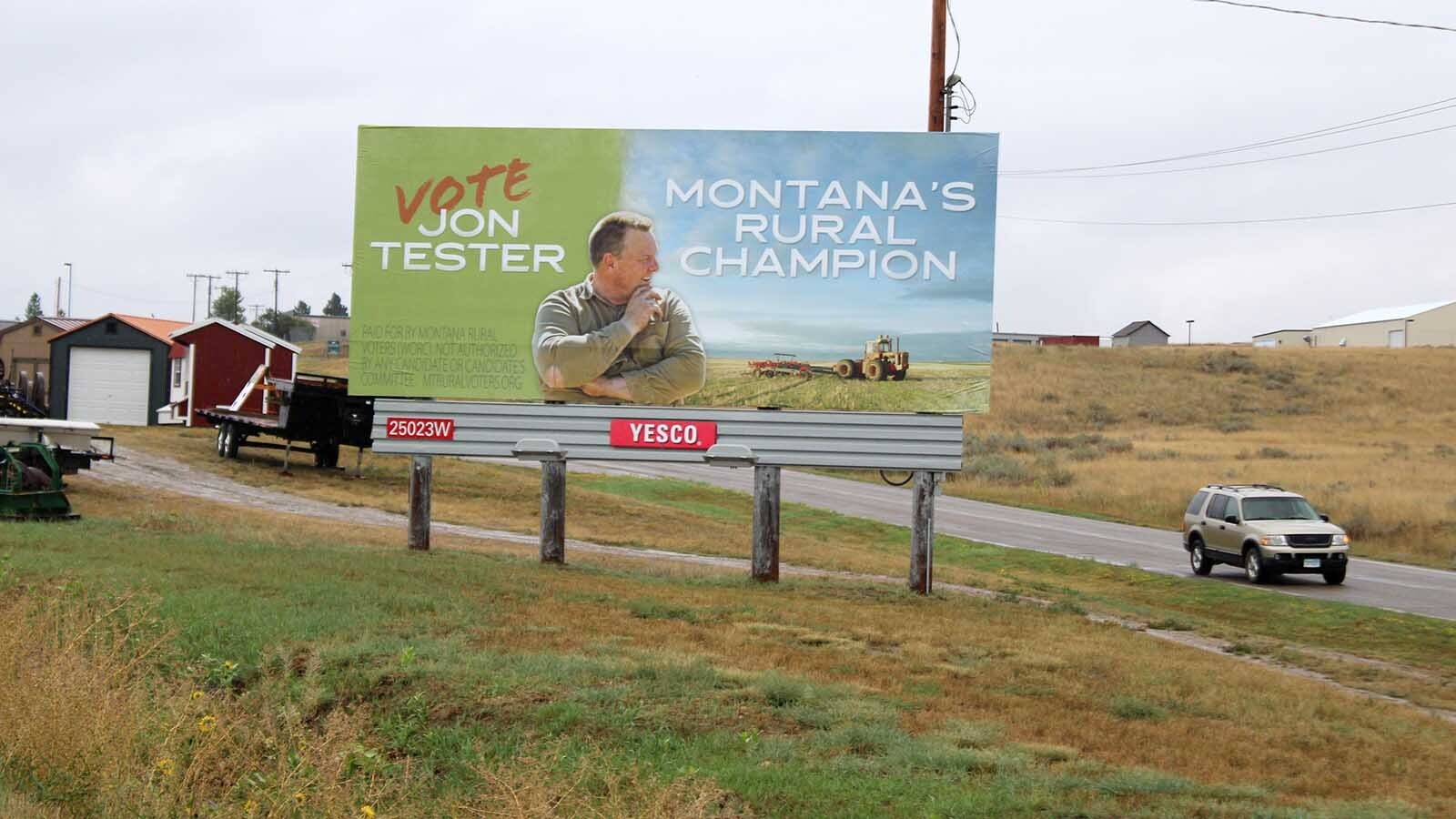 A campaign sign in Havre for Democratic U.S. Sen. Jon Tester.