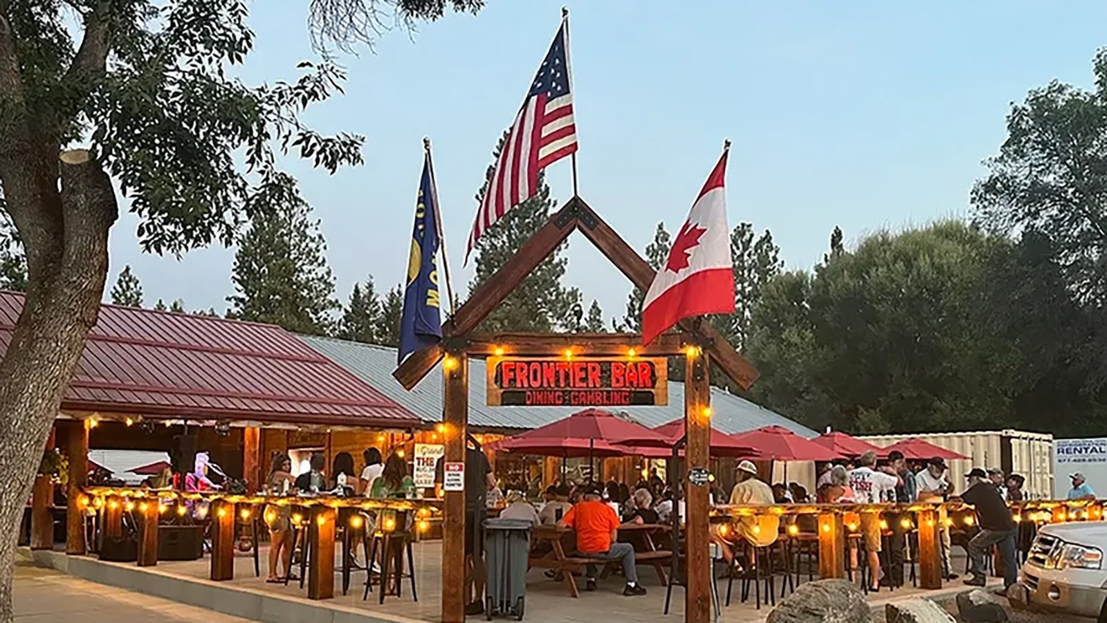 The Frontier Bar, Montana’s unofficial hub of cold beer diplomacy.