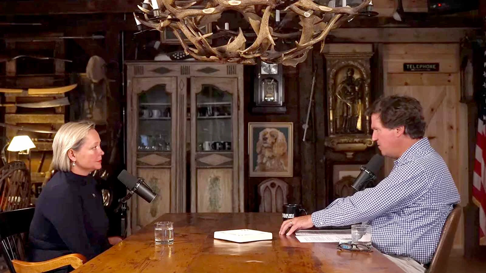 Wyoming gubernatorial candidate Rebecca Bextel appeared on Tucker Carlson's show recently, claiming Republican opponent Eric Barlow is a Democrat and is against fossil fuels. She also said the U.S. didn't land on the moon. "I'm not falling for it," she said.