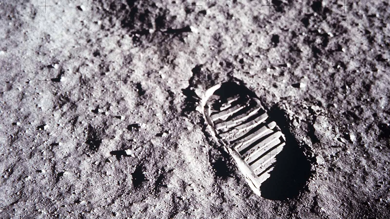 An astronaut's bootprint leaves a mark on the lunar surface July 20, 1969, on the moon.