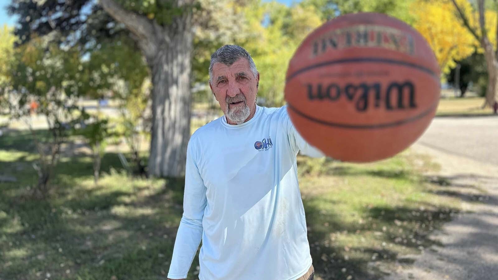 Mike “Moose” Dabich at home in Hudson, Wyoming. From crashing through doors in tiny Hudson, Wyoming, to battling basketball legends Wilt Chamberlain and Bill Russell on the court, Dabich’s life journey is a slam dunk of grit, humor and mountain-sized memories.