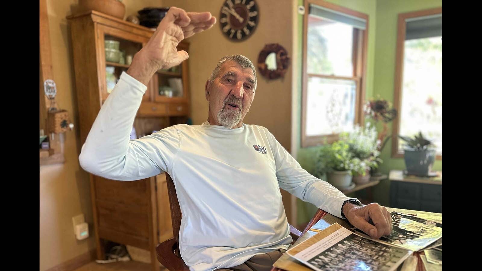 Mike “Moose” Dabich at home in Hudson, Wyoming.