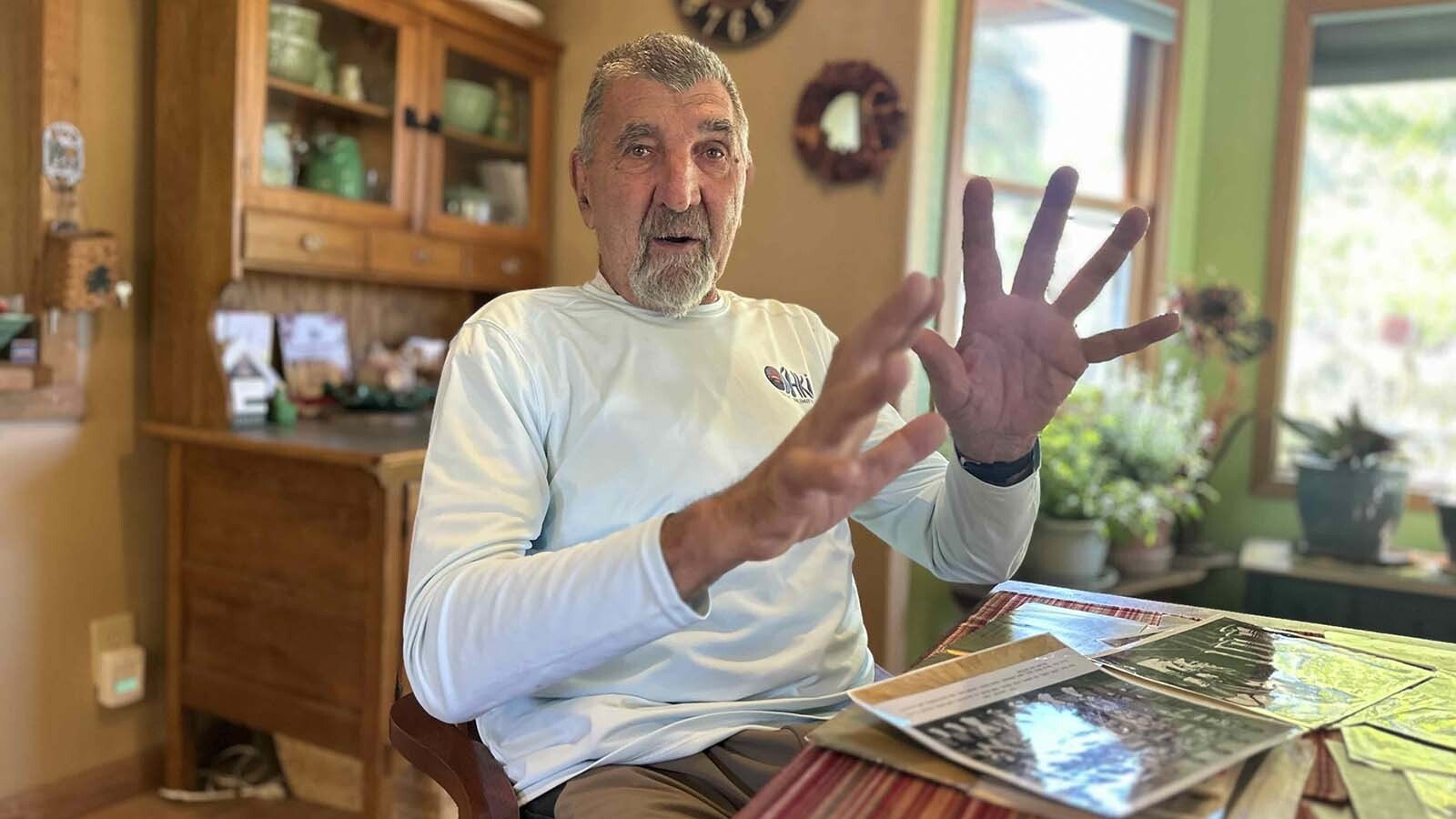 Mike “Moose” Dabich at home in Hudson, Wyoming.