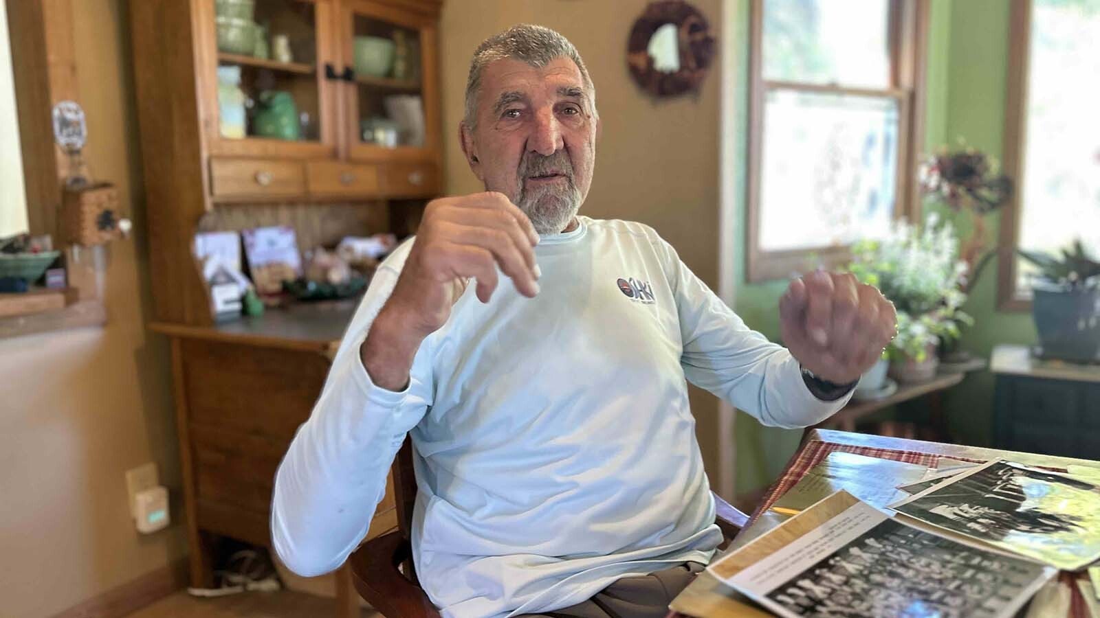 Mike “Moose” Dabich at home in Hudson, Wyoming.
