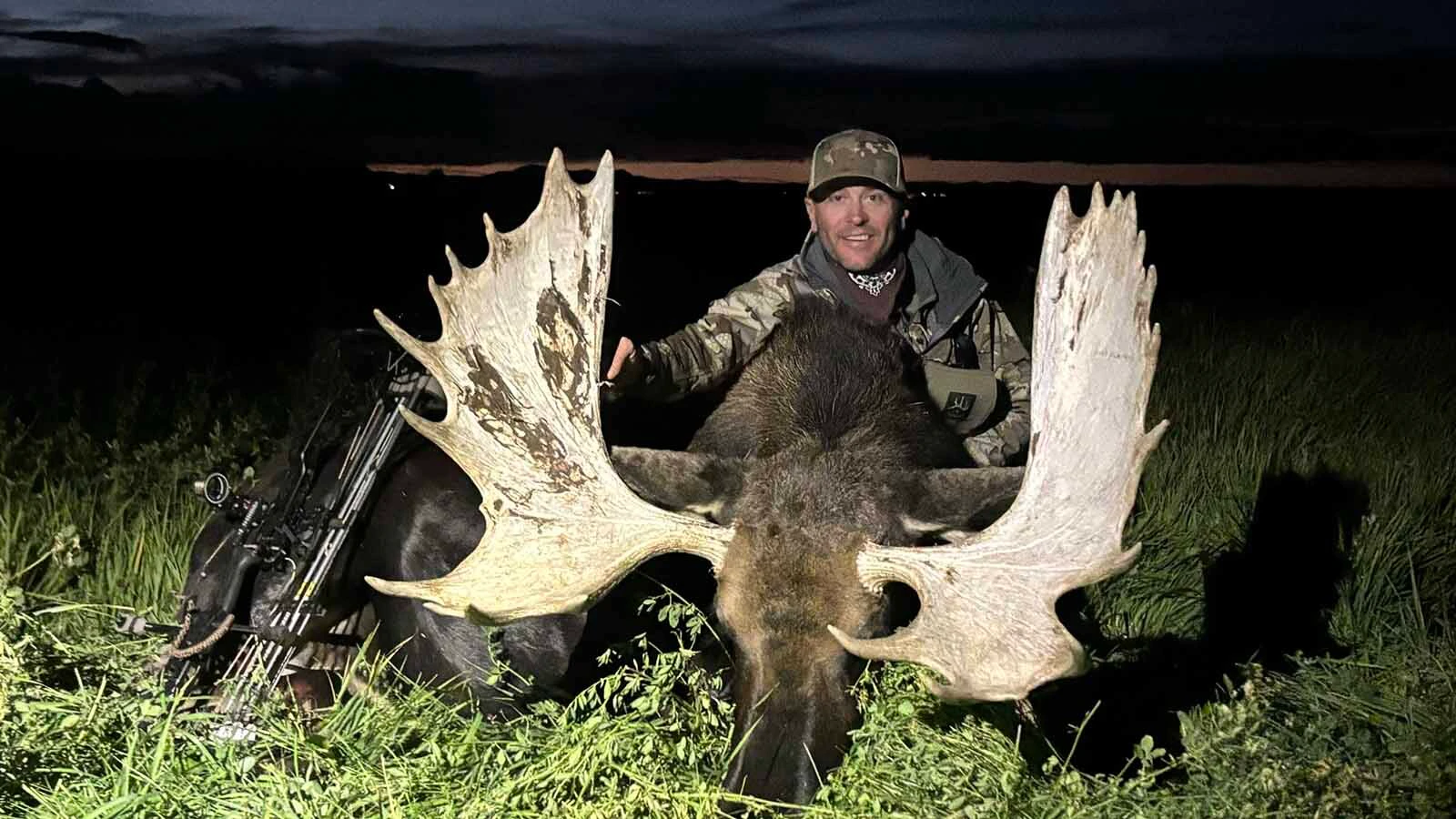After trying 18 years to draw a moose tag, Zach Key wasn’t sure how his hunt would go. He ended up dropping this trophy-sized bull in an alfalfa field.