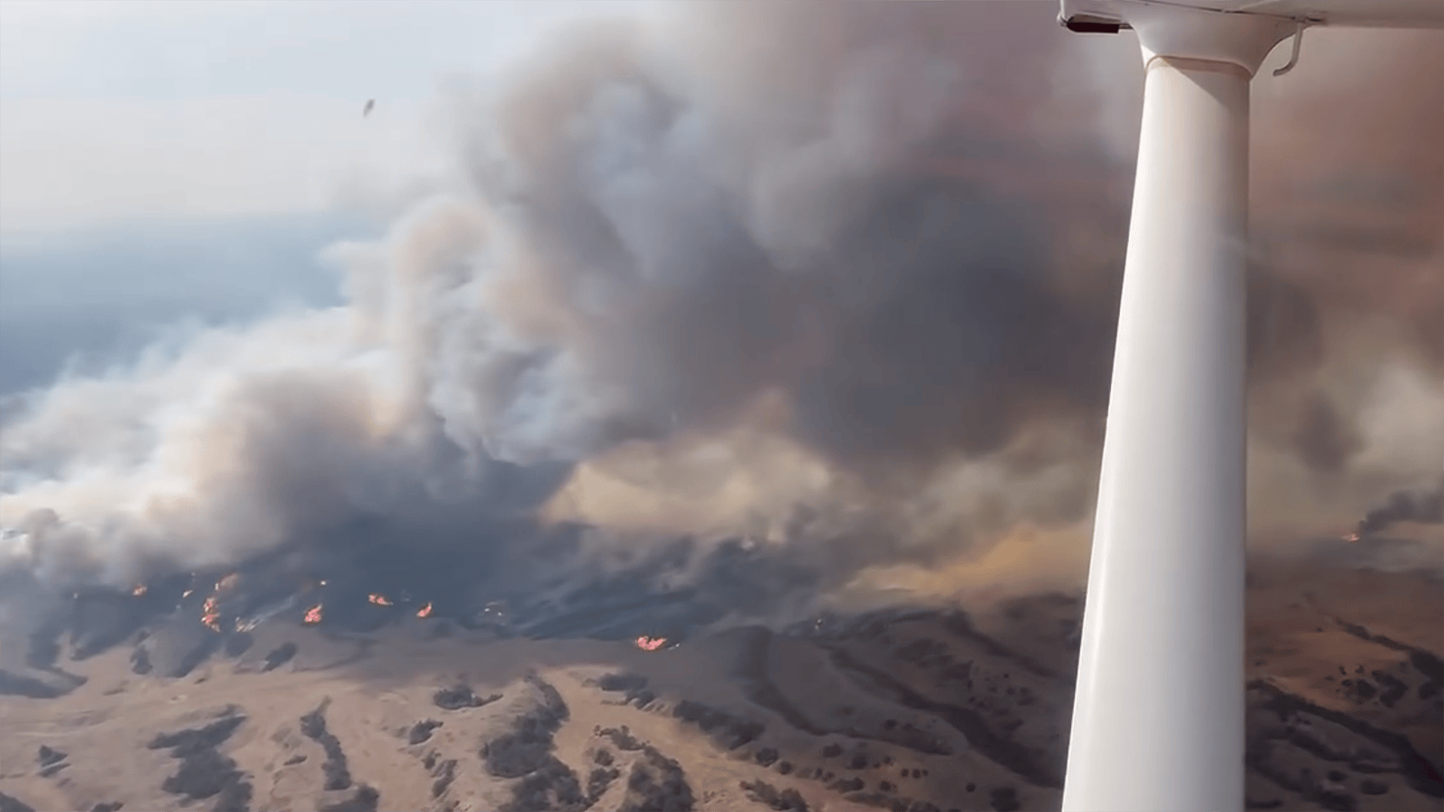 An areia view of some of the area of the 572,000-acre Morrill Fire in Nebraska.