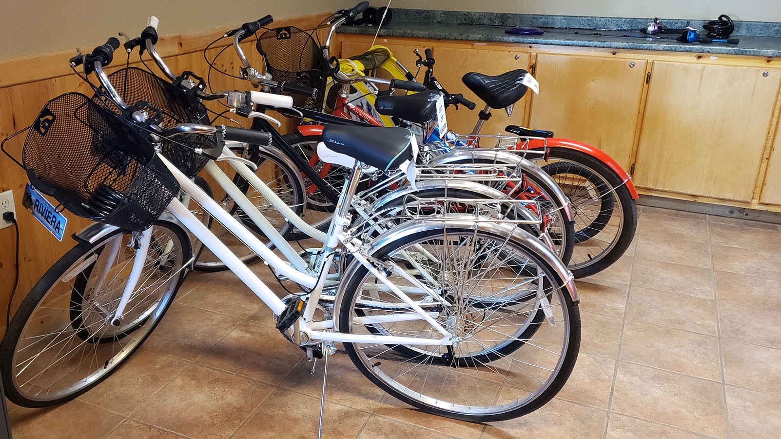 A gear garage is available for complimentary rentals of bicycle equipment fishing gear and other such items.