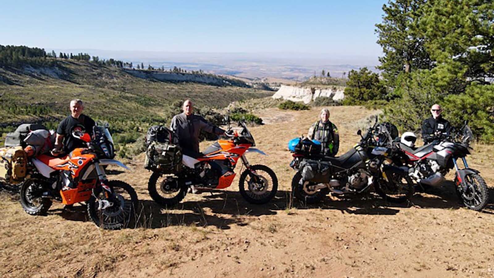 The Burkes and Busses pose in the Bighorn Mountains.