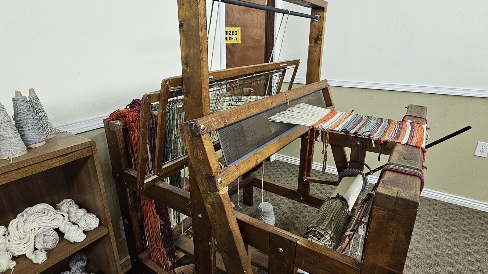 A demonstration loom that's part of Mountain Meadow Wool's self-guided tour.