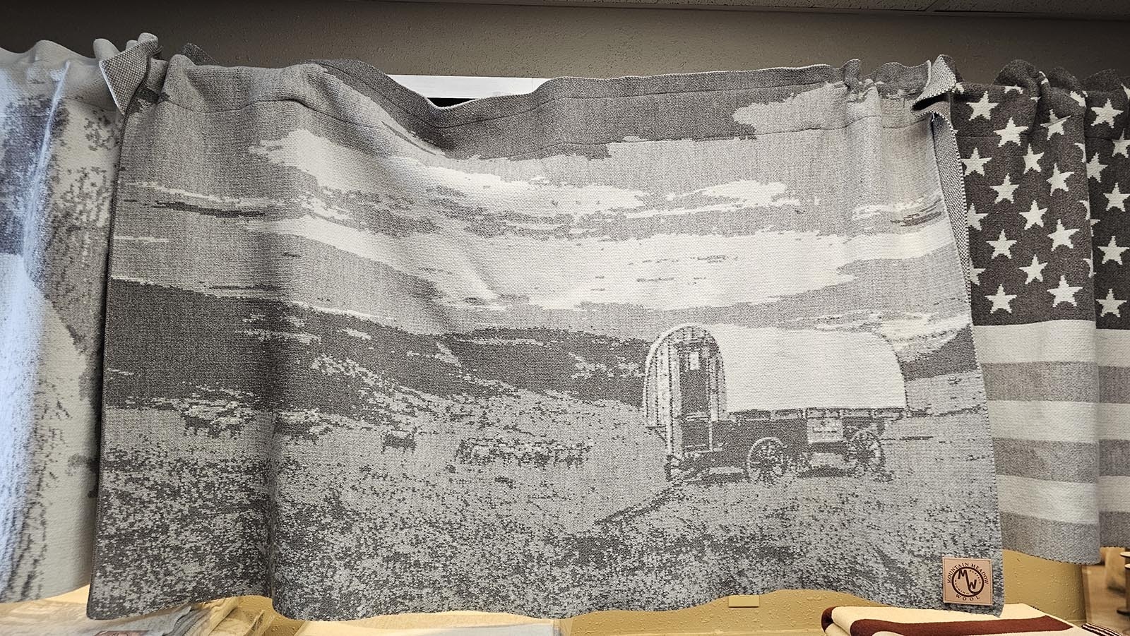 Mountain Meadow Wool can do a lot of custom work, like these throws made by using a photograph to weave an image with wool.