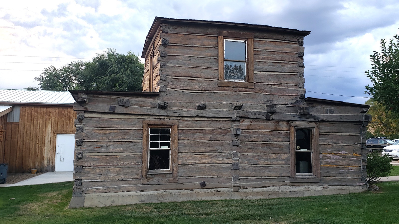 Jim Baker's castle cabin on the plains has been rebuilt a mile or so from its original location at the Little Snake River Museum in Savery. It had a turret for its third story to serve as a watch tower.