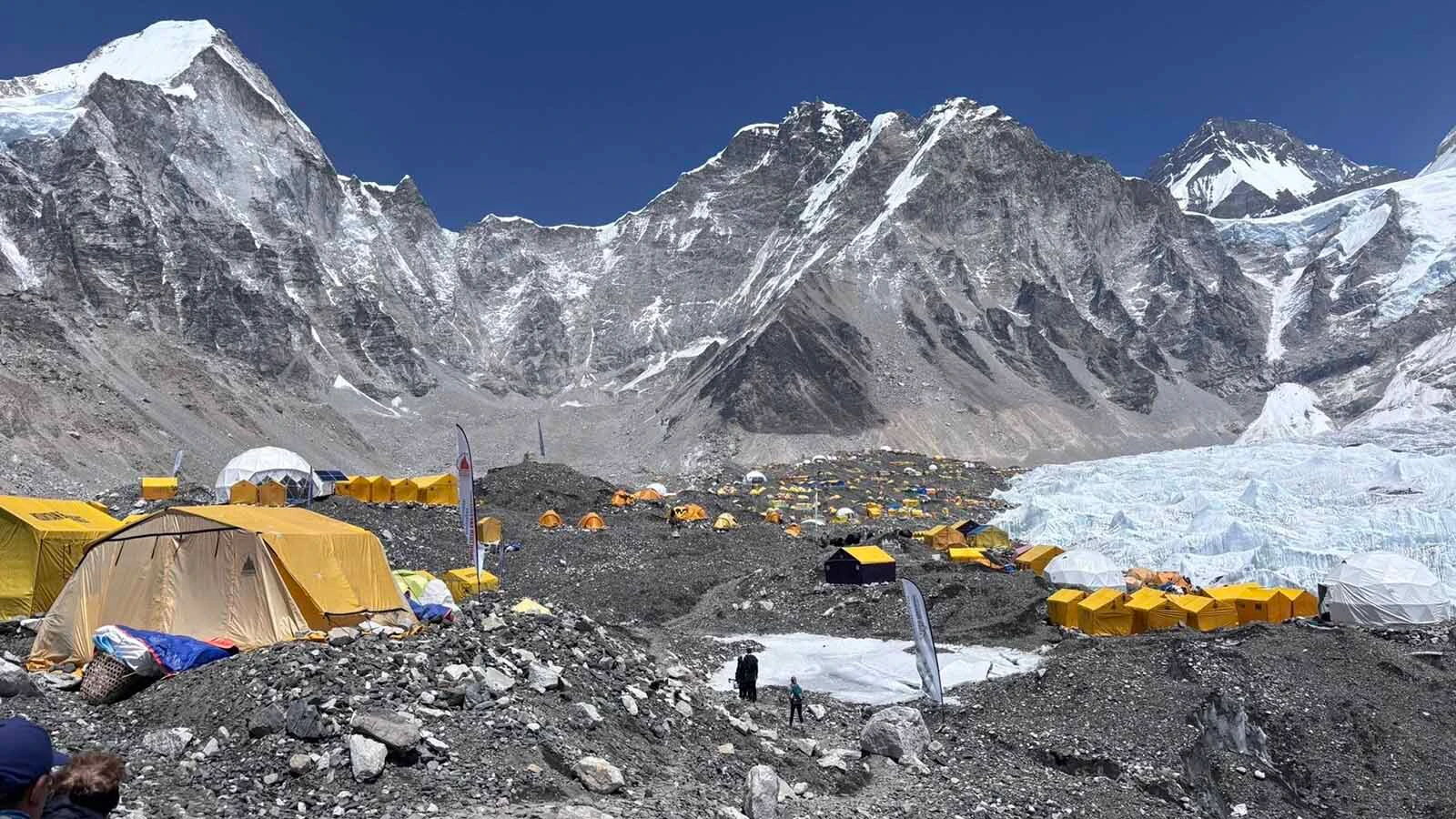 Mount Everest’s base camp was a definite destination for the Lovell pair on the trip.