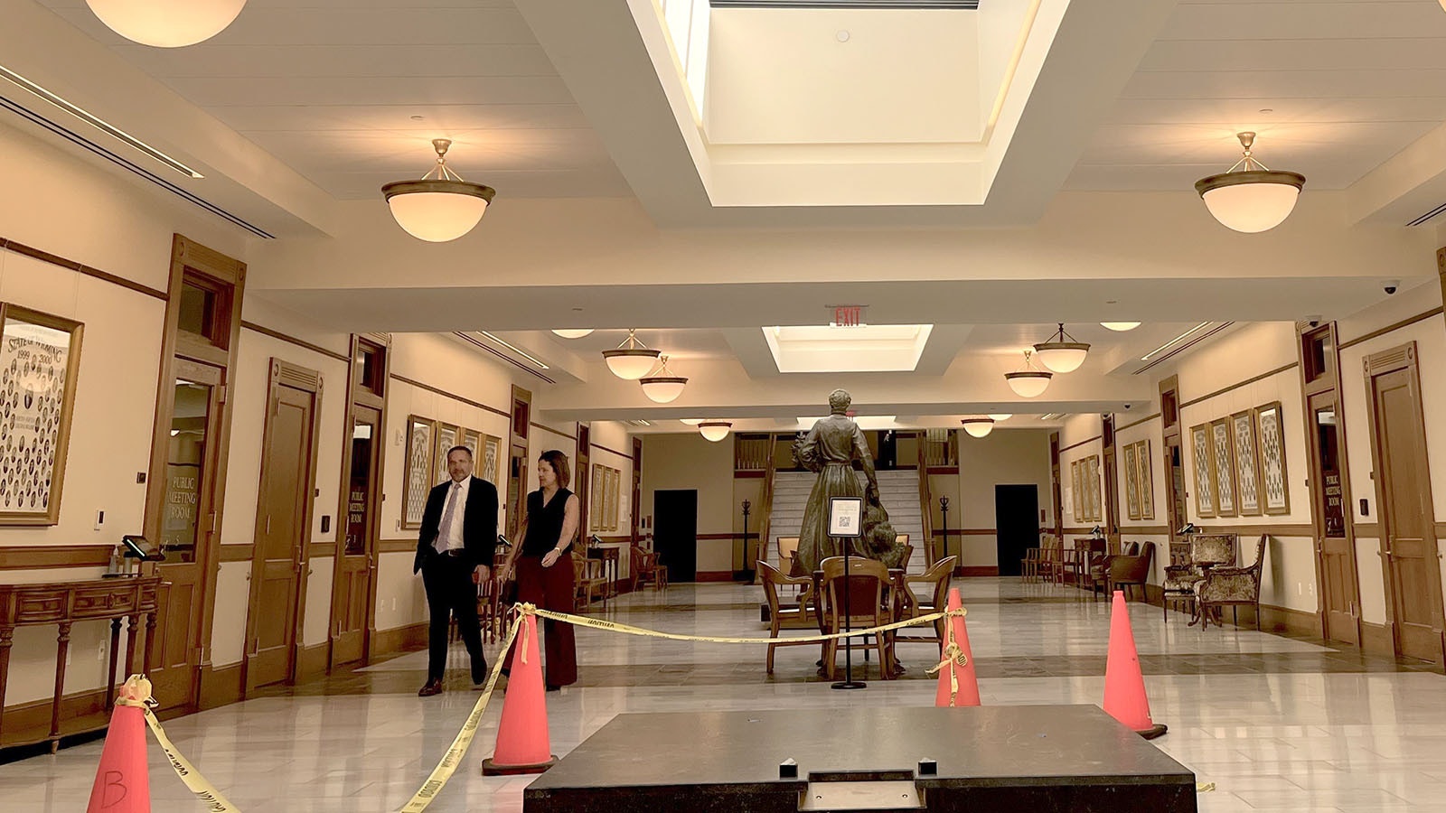 Statues honoring Esther Hobart Morris and Chief Washakie will be located in new locations, seen here, at the Wyoming Capitol to increase their public visibility.