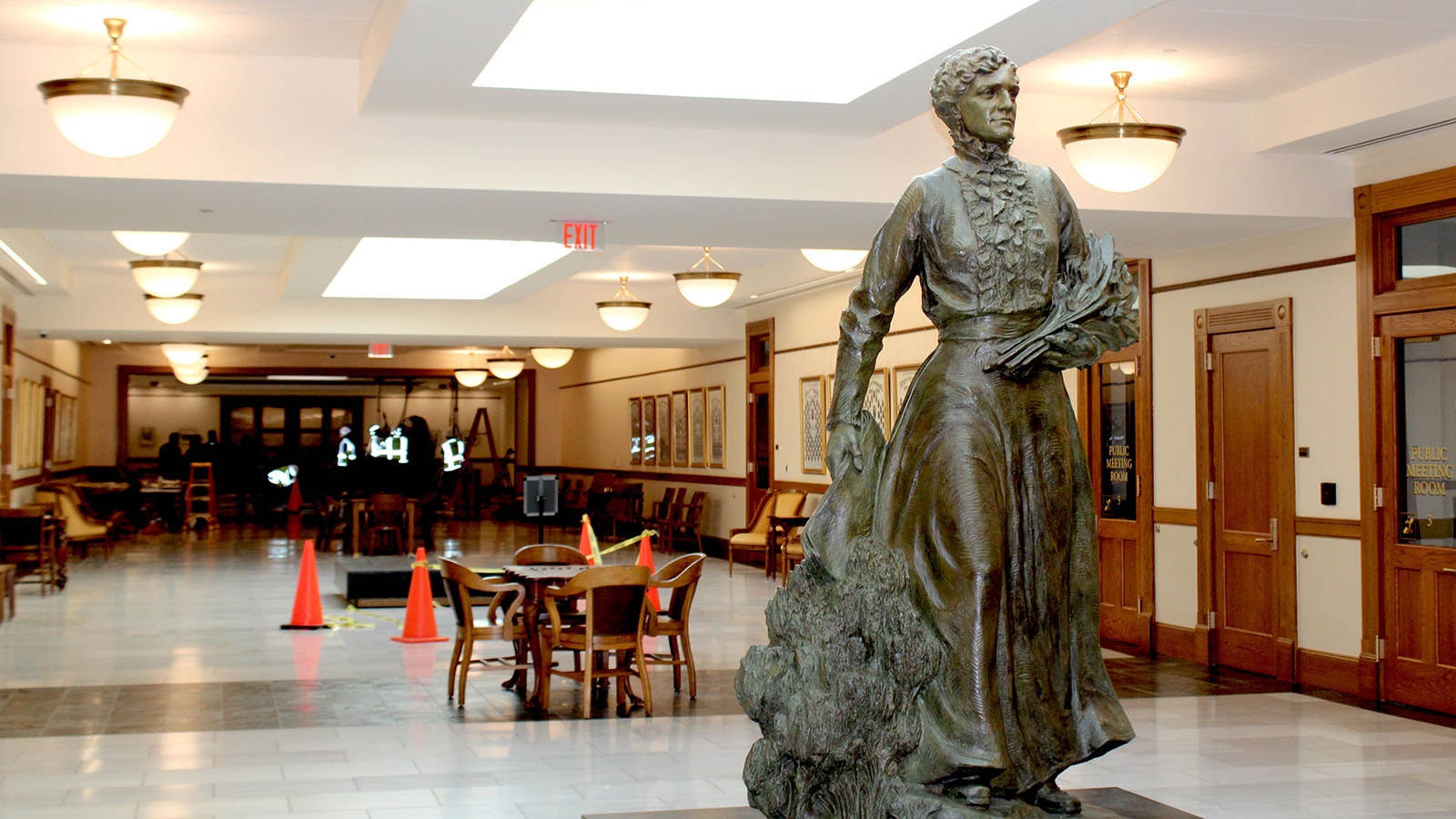 Statues honoring Esther Hobart Morris and Chief Washakie will be located in new locations, seen here, at the Wyoming Capitol to increase their public visibility.