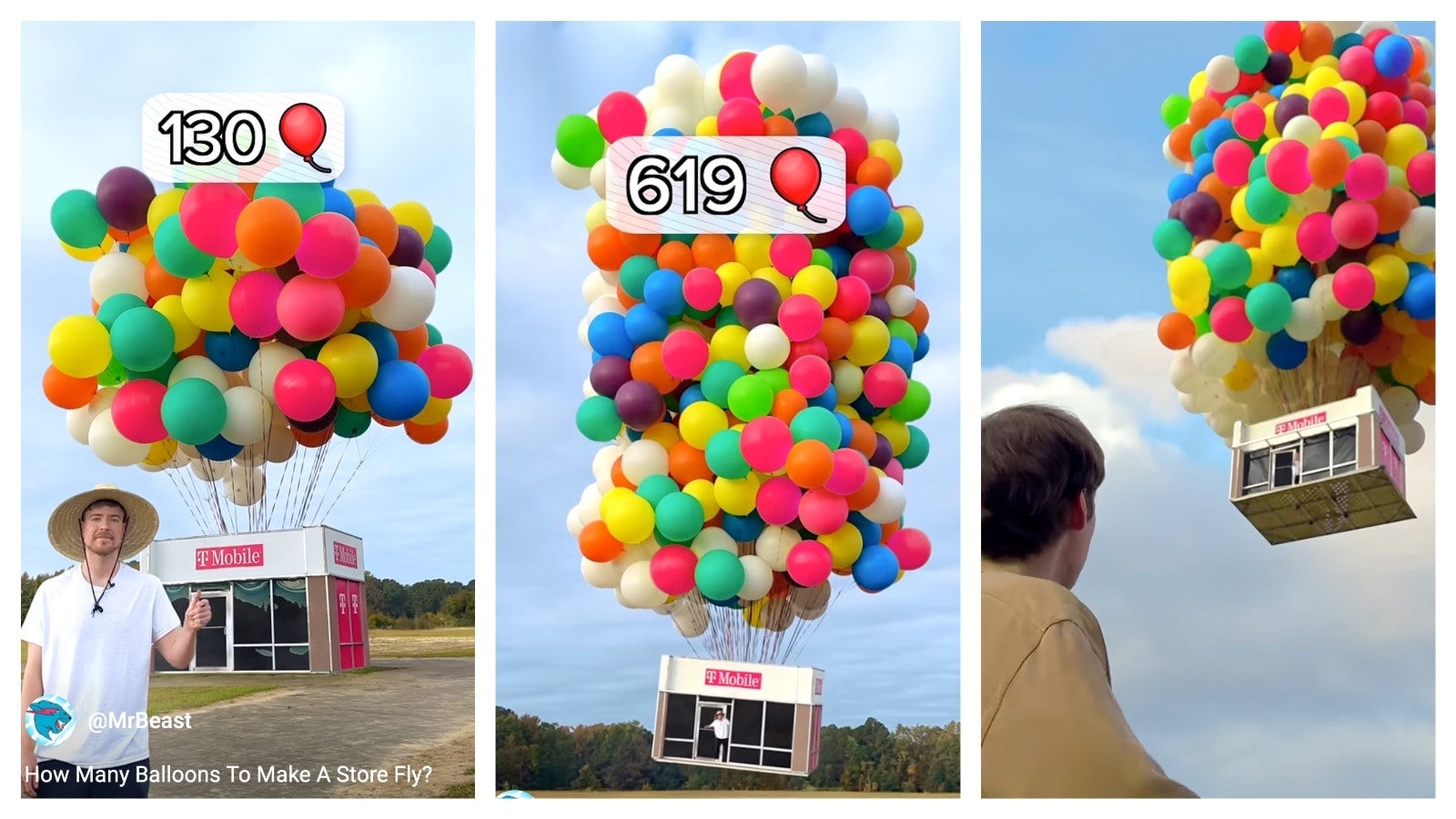 MrBeast, the biggest YouTuber with more than 331 million subscribers, had help from Wyoming meteorologist Don Day to lift a T-Mobile store off the ground with helium balloons.