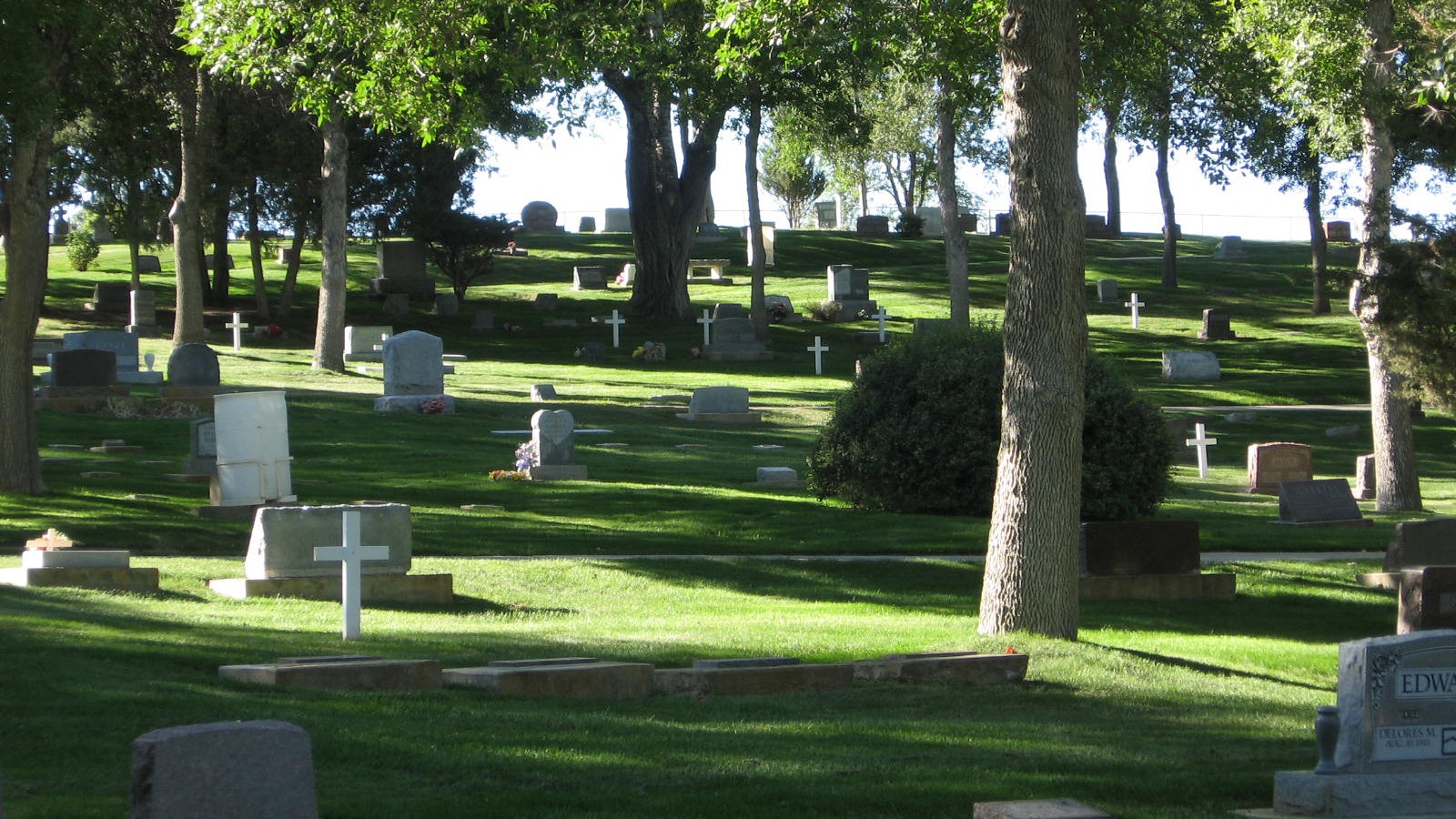 Each white cross at the Mount Pisgah Cemetery in Gillette, Wyoming, represents a veteran. There are 1,057 known veterans buried in the cemetery.