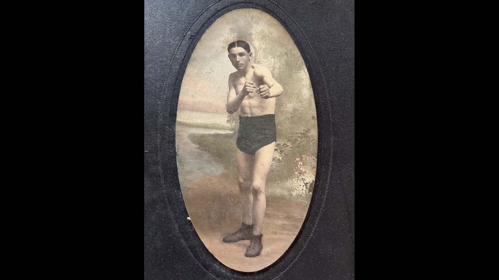 Gilbert “Muggsy” Schoel in his prime as a fighter. He fought more than 50 professional bouts in the early 1900s.