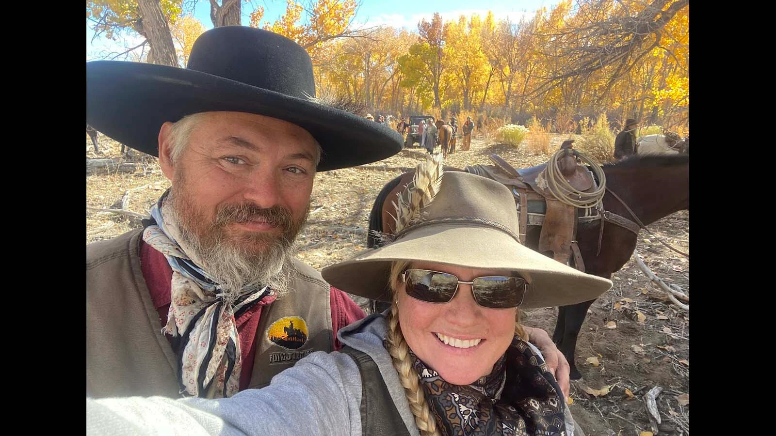Randy and Alesha Melton were both born into muleskinner families and have been carrying on the traditions of their grandparents. They run an outfitting business, go on camping trips in Wyoming, and are in the movies as background actors.