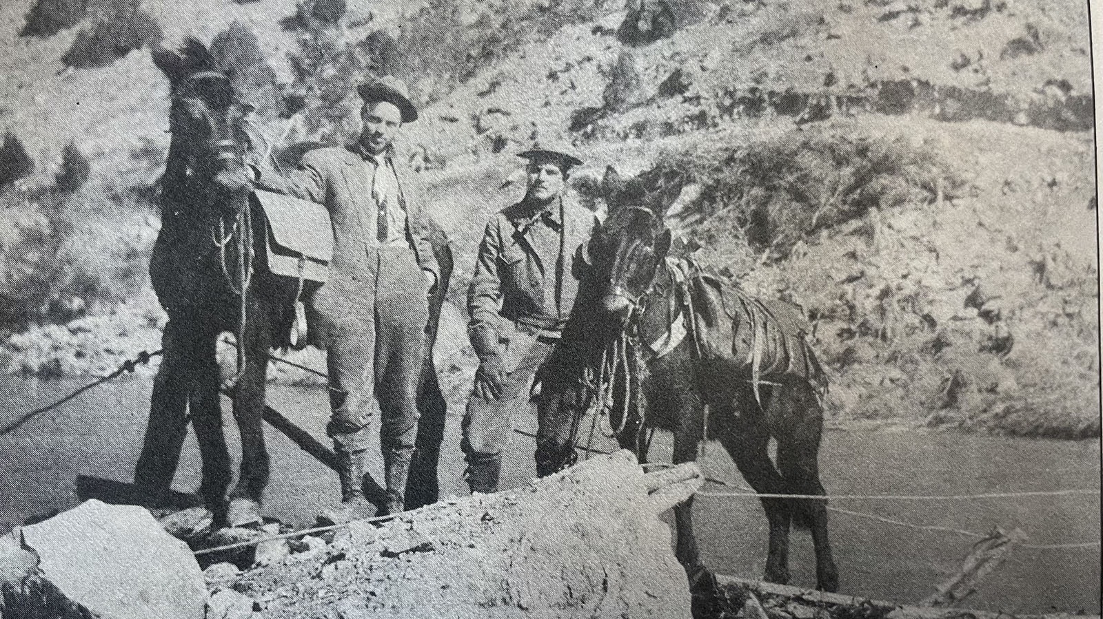 A pair of muleskinners with pack mules, essential to Army maneuvers prior to motorized vehicles becoming the dominant mode of servicing the military.