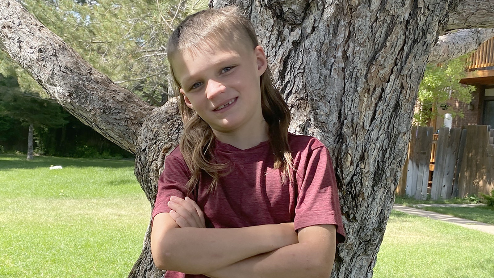 Eli Stone of Evanston, 7, is a contestant in the USA Mullet Championships.