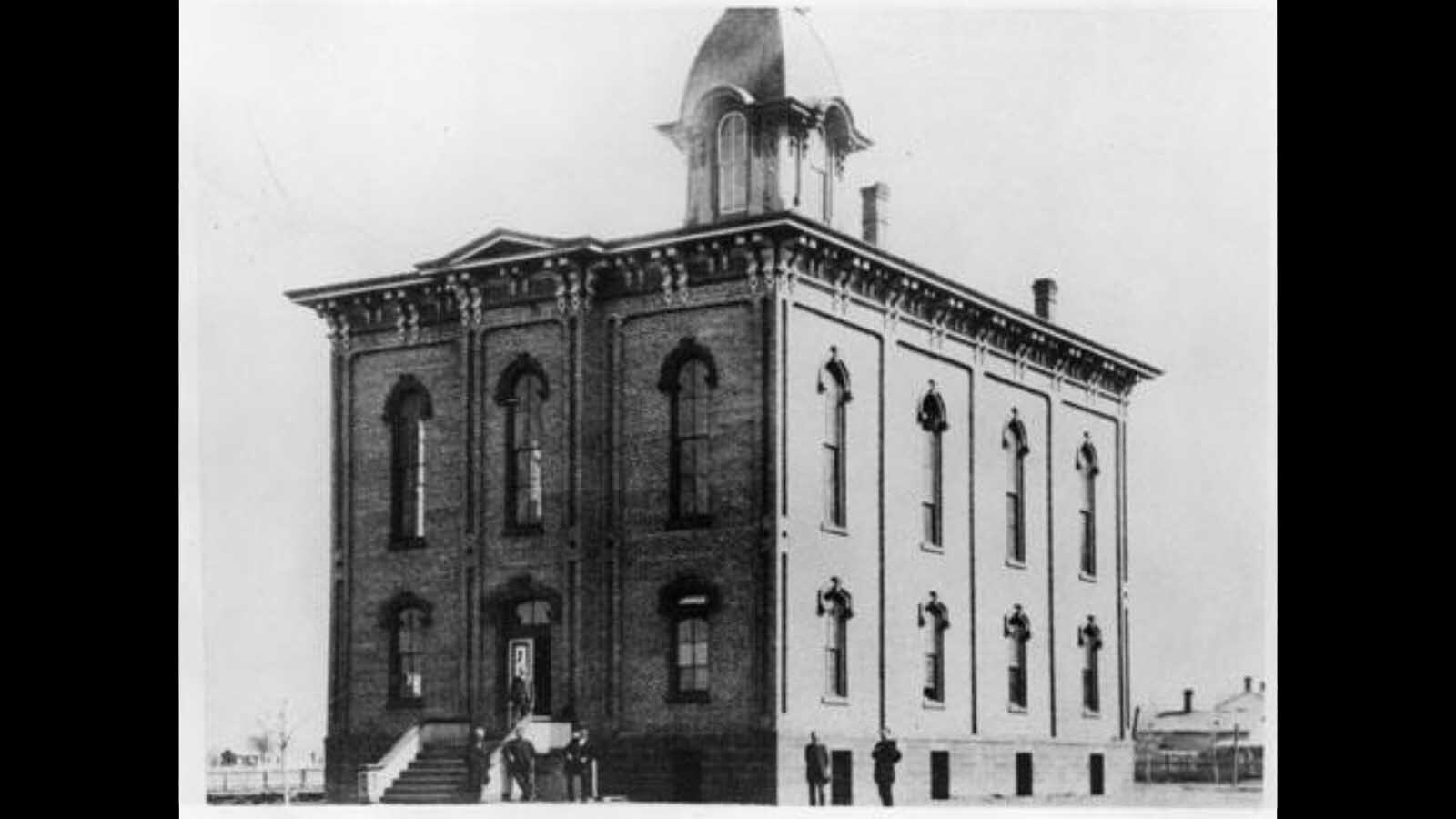 Judge William “Billy” Murphy was the judge of choice for most people of Laramie. He would have passed judgement in 1885 at the Laramie Court House, built in 1871. It is believed by historian Jim Hand that a dispute between Murphy and the Union Pacific resulted in the infamous “Murphy’s Law,” everything that can go wrong, will go wrong.