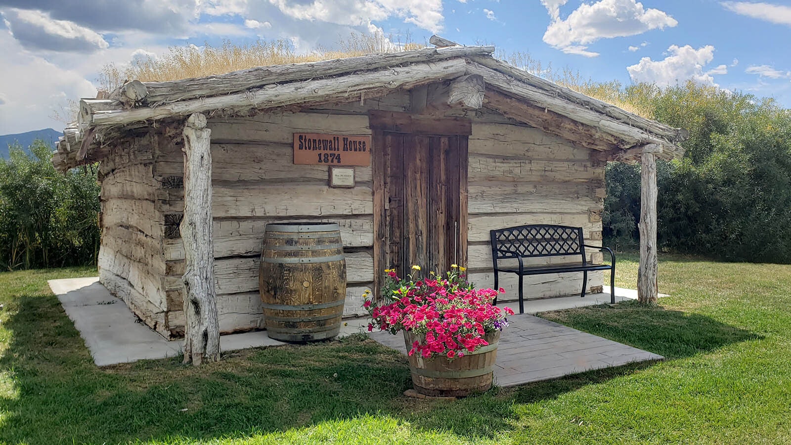 A sod house that once was home to a healer and her husband at the Little Snake River Museum.