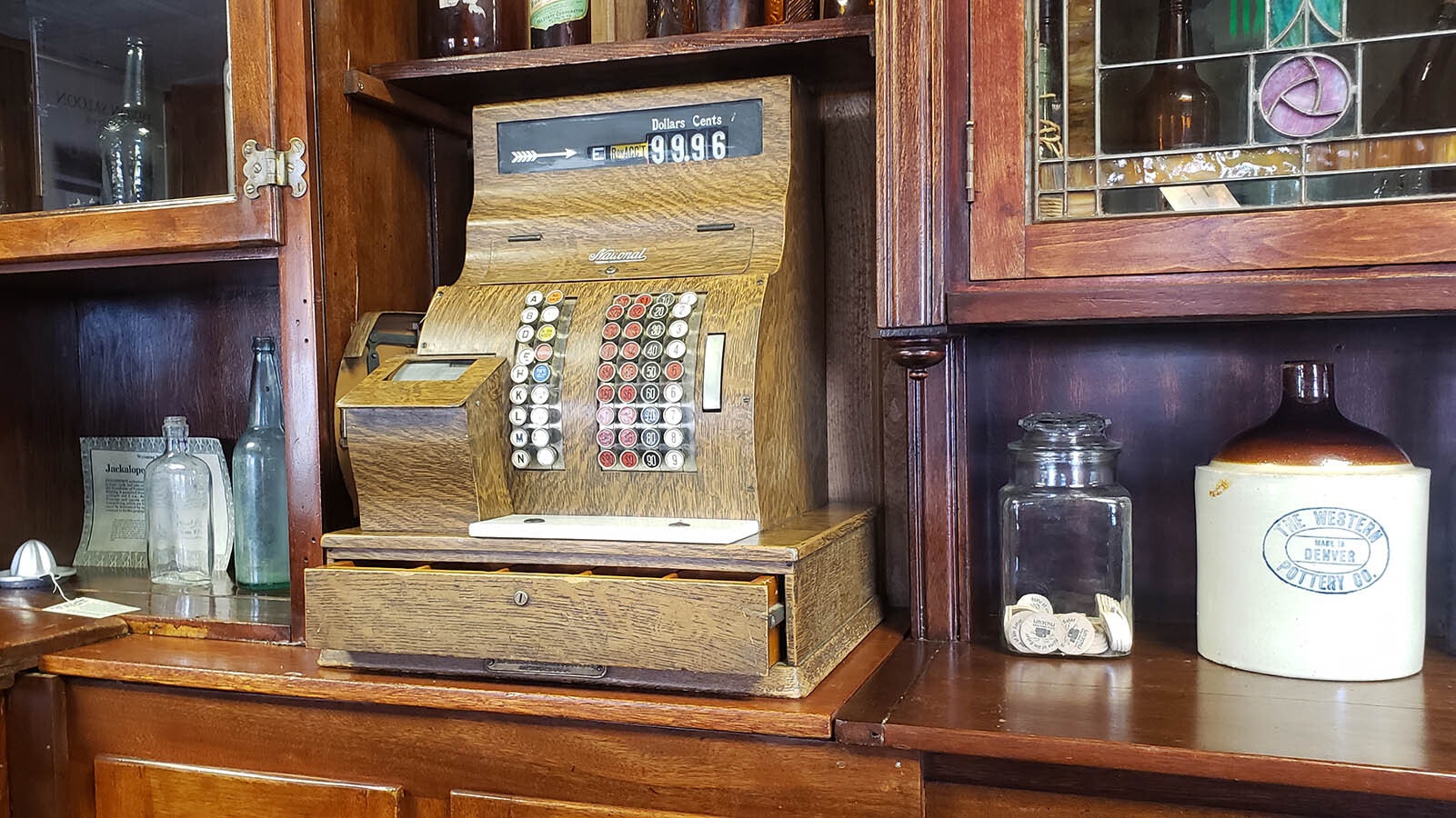 A turn of the 20th century cash register in the mercantile at the Little Snake River Museum in Savery.