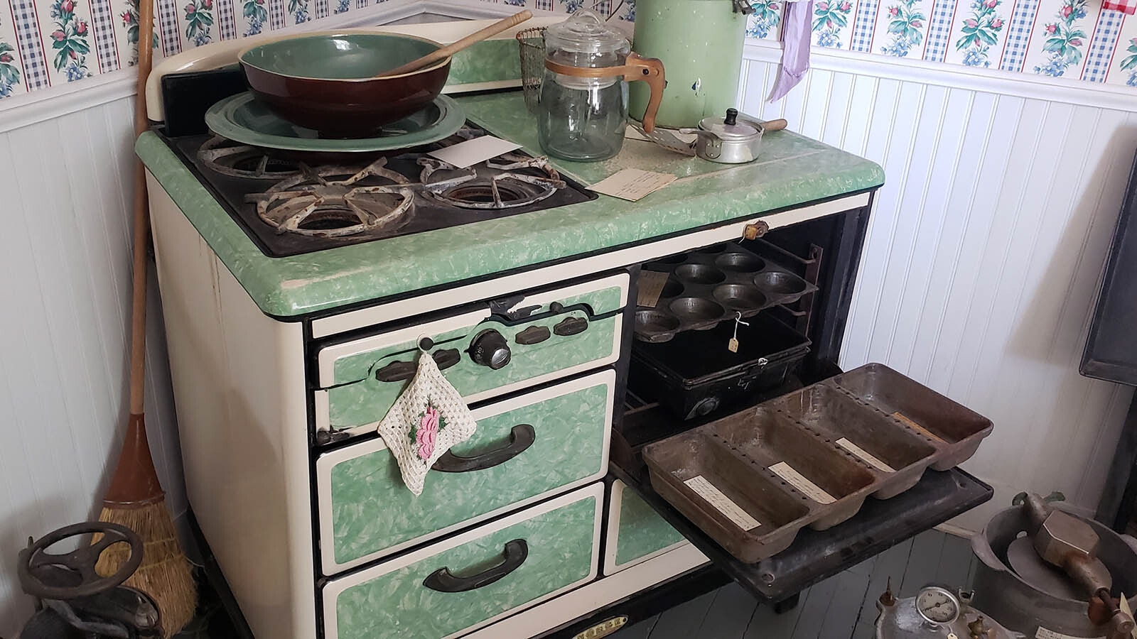 A typical period kitchen.