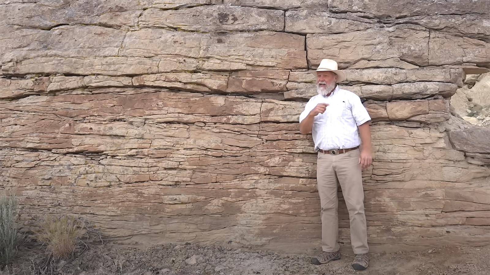 Cook showed off this beautiful rock formation known as a flatiron.