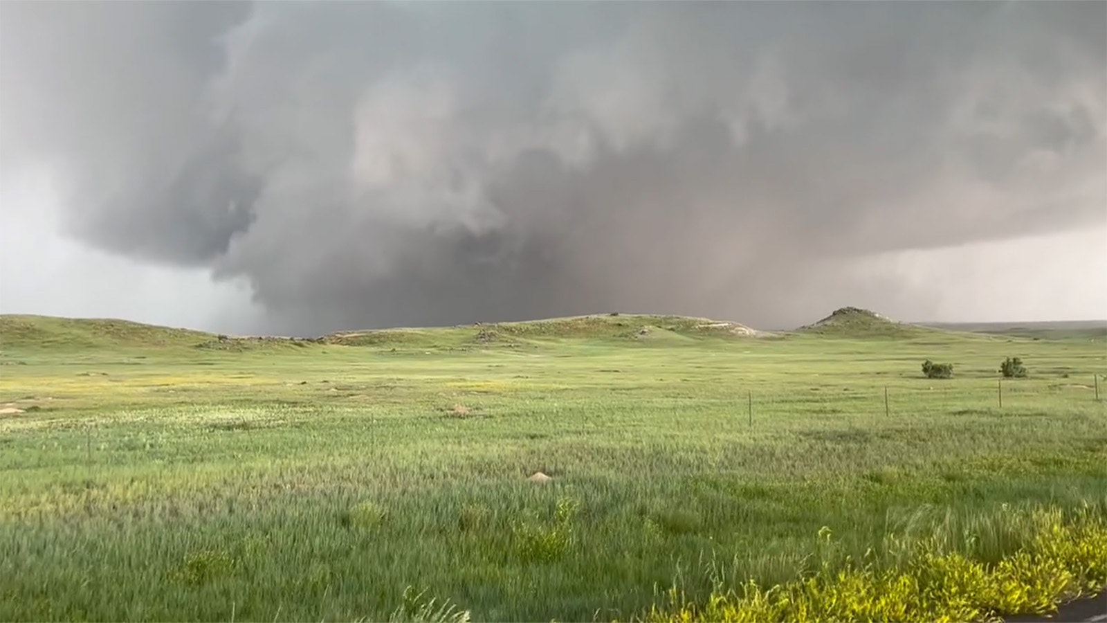 In a dramatic video he posted to Twitter, Brad Wilson captured a large tornado that hit North Antelope Rochelle mine about 60 miles south of Gillette on Friday evening.
