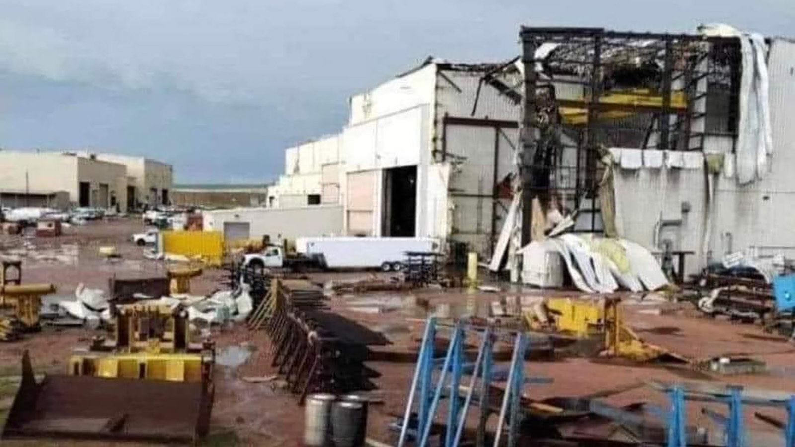 Images showing the aftermath of Friday evening's tornado at the North Antelope Rochelle coal mine are being shared widely on Facebook.