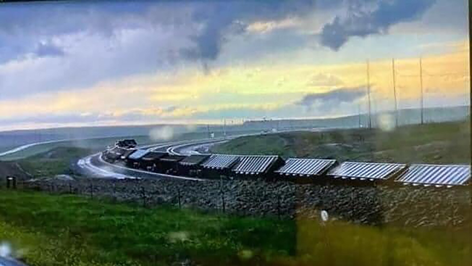 A train derailed by a tornado at North Antelope Rochelle coal mine in Wyoming's Powder River Basin.