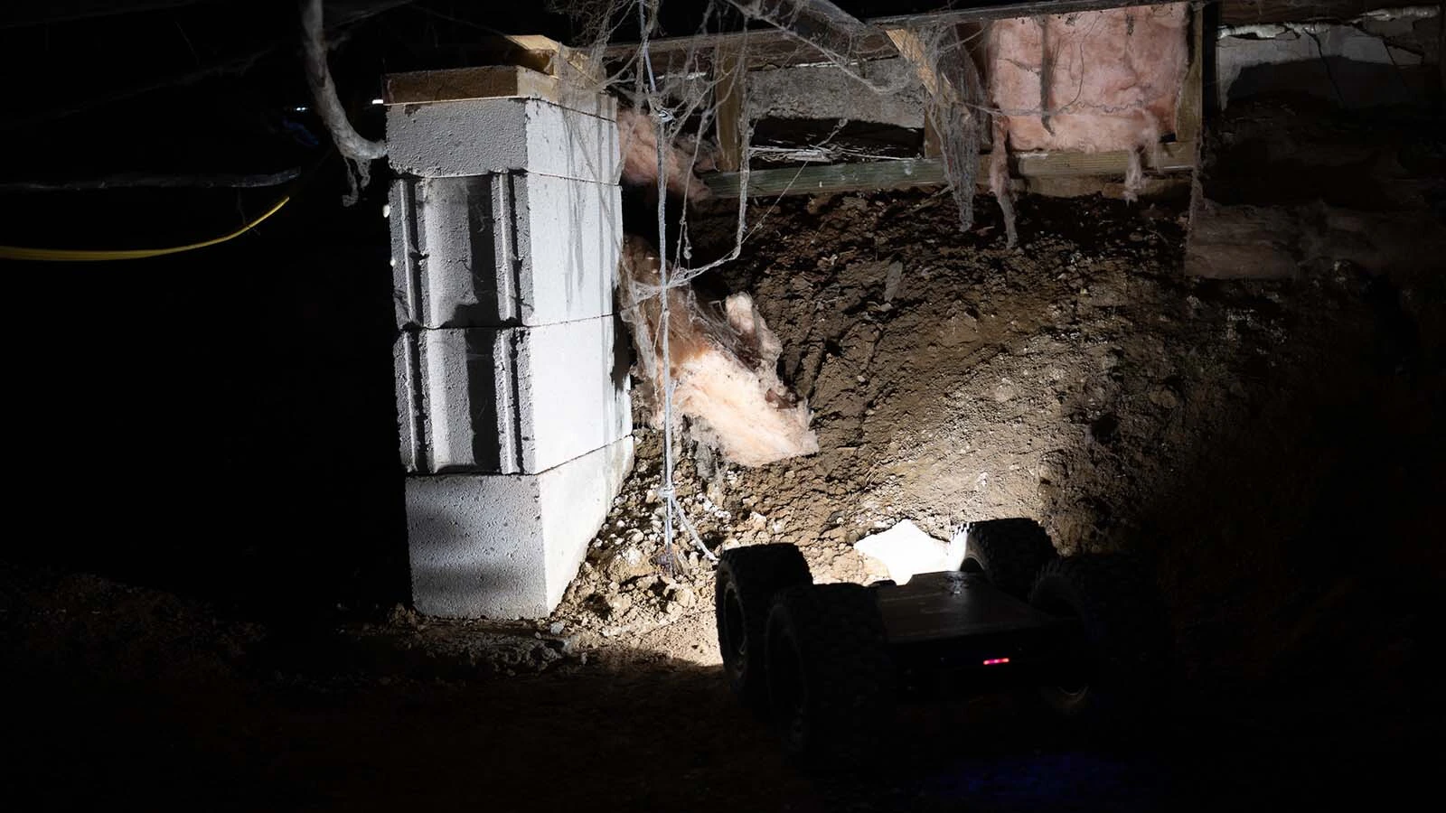The Wombat drone is designed to go into tight spaces that people would rather avoid. The unique Wyoming-designed drone has big squishy wheels and is a rock crawler that can go over uneven terrain easily. 