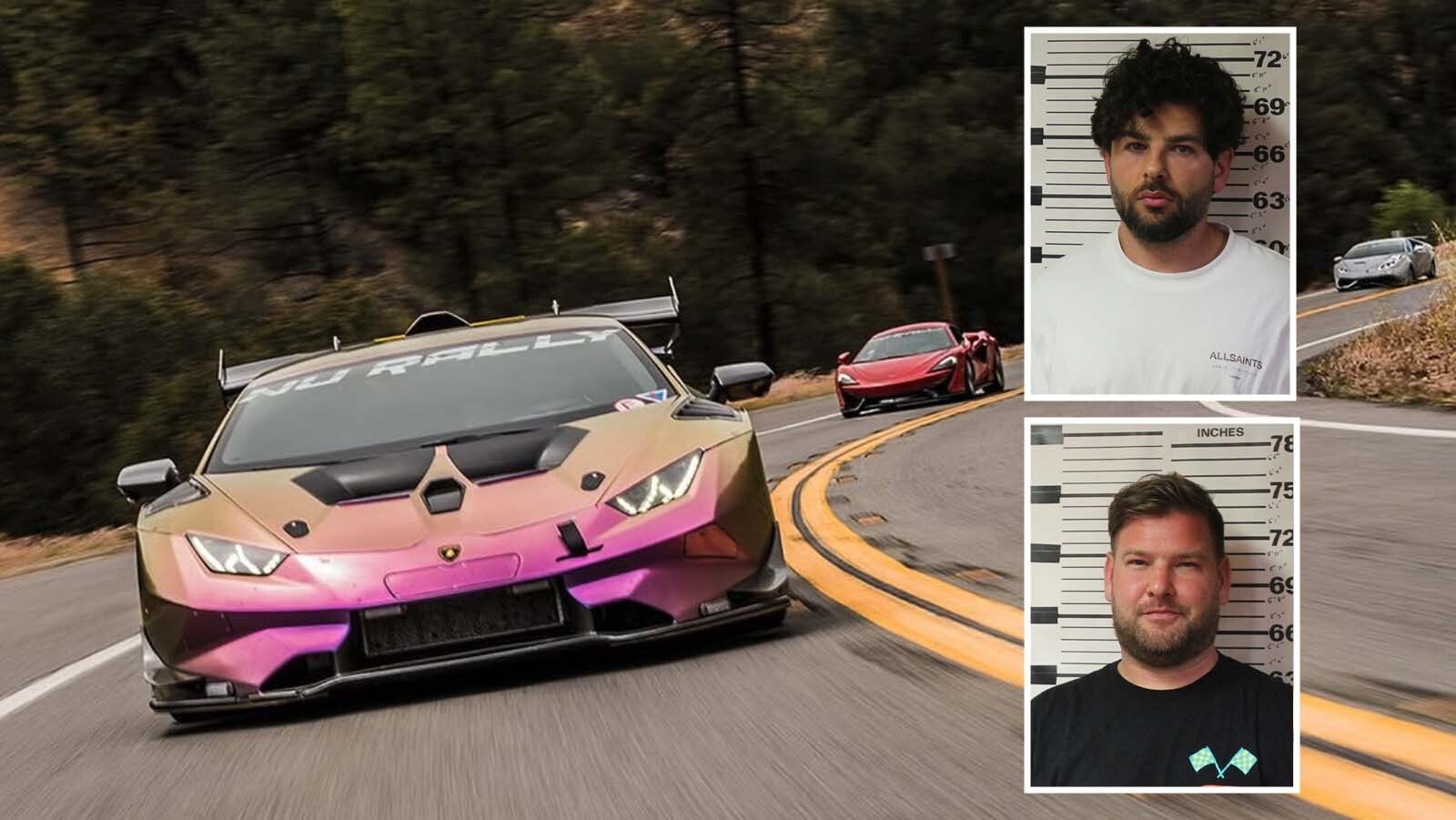 Edmond Berseghian, above, and Zane Marcus Goodwin are two of six people accused of racing high-end luxury sports cars in Grand Teton National Park.