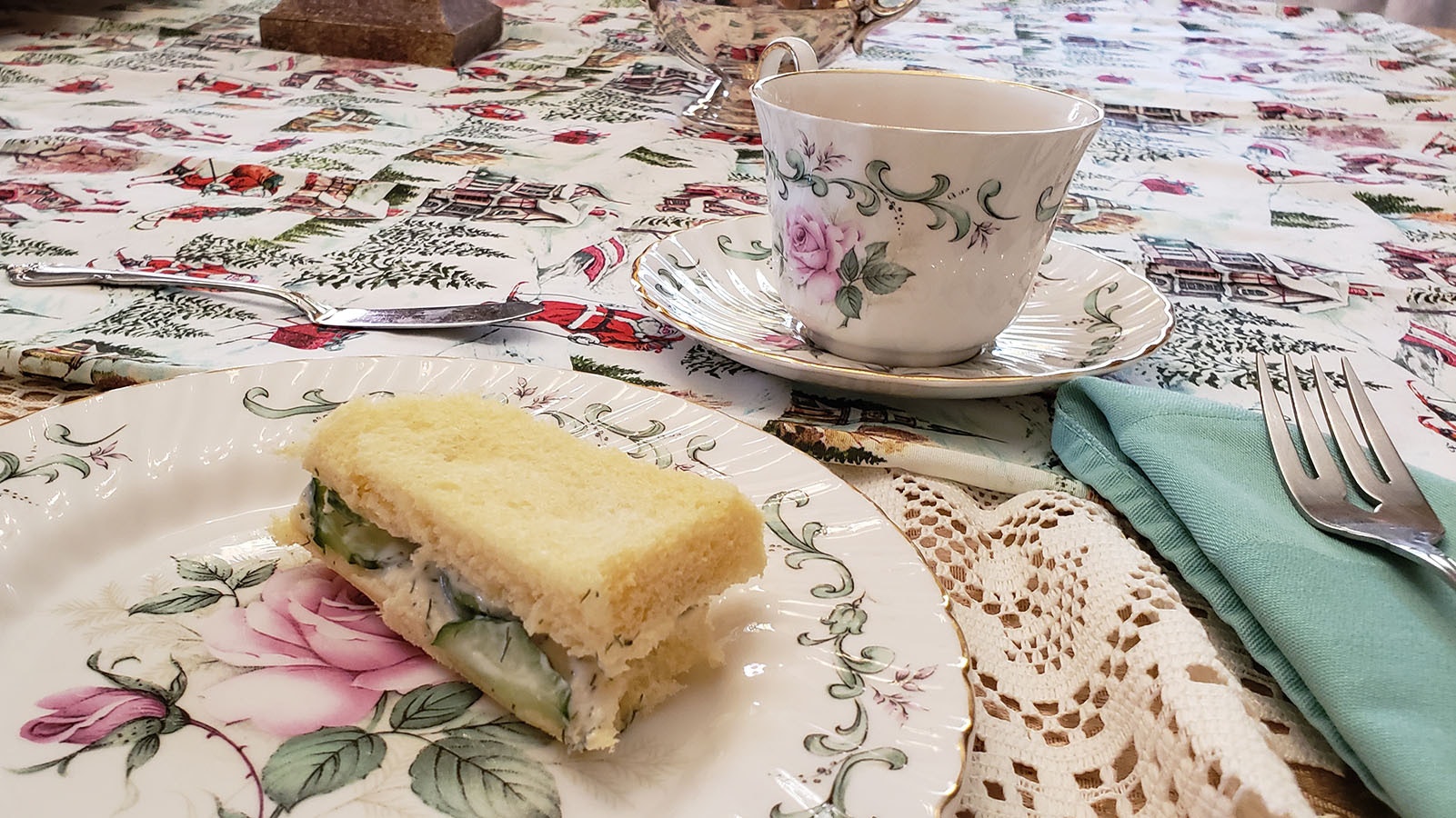 Dainty cucumber sandwiches are one of three available on the menu for the Nagle-Warren Mansion's afternoon teas.