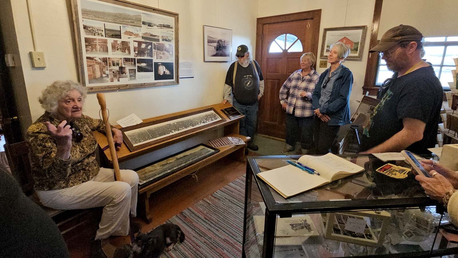 Nancy Anderson talks about history at the Hanna Museum.