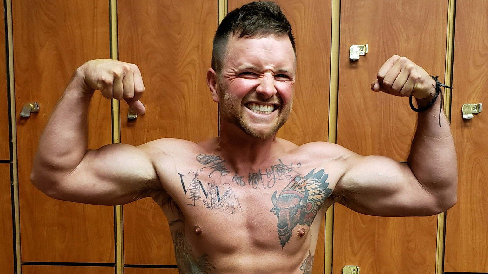 Taken a year after Nathan Kissack was put on maintenance chemo. Kissack told Cowboy State Daily he just made up a competition for himself, to see what kind of dramatic physical change he could make happen with his body after being told by doctors not to work out.