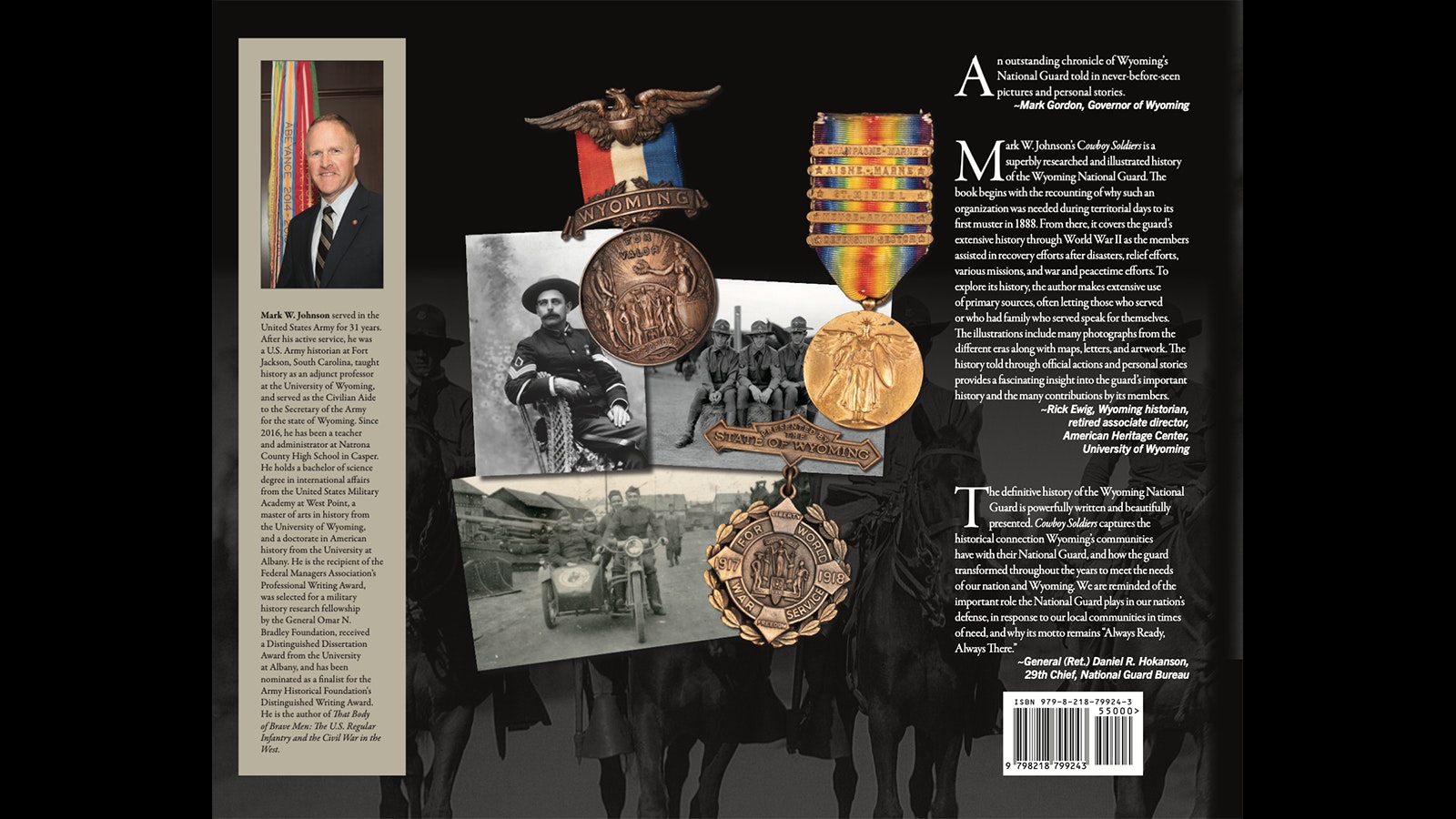 The back cover of the new history of the Wyoming National Guard. It was written by Casper-based historian Mark Johnson.