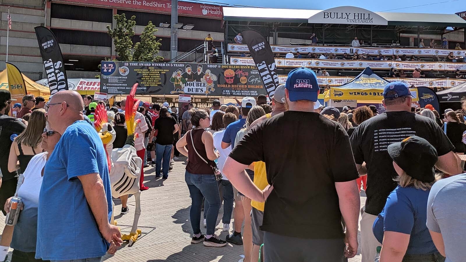 It's now later in the second day of the festival and the crowds offer a glimpse of which tent may win "Festival Favorite." (Hint: Double Dub's won for the fourth year in a row.)