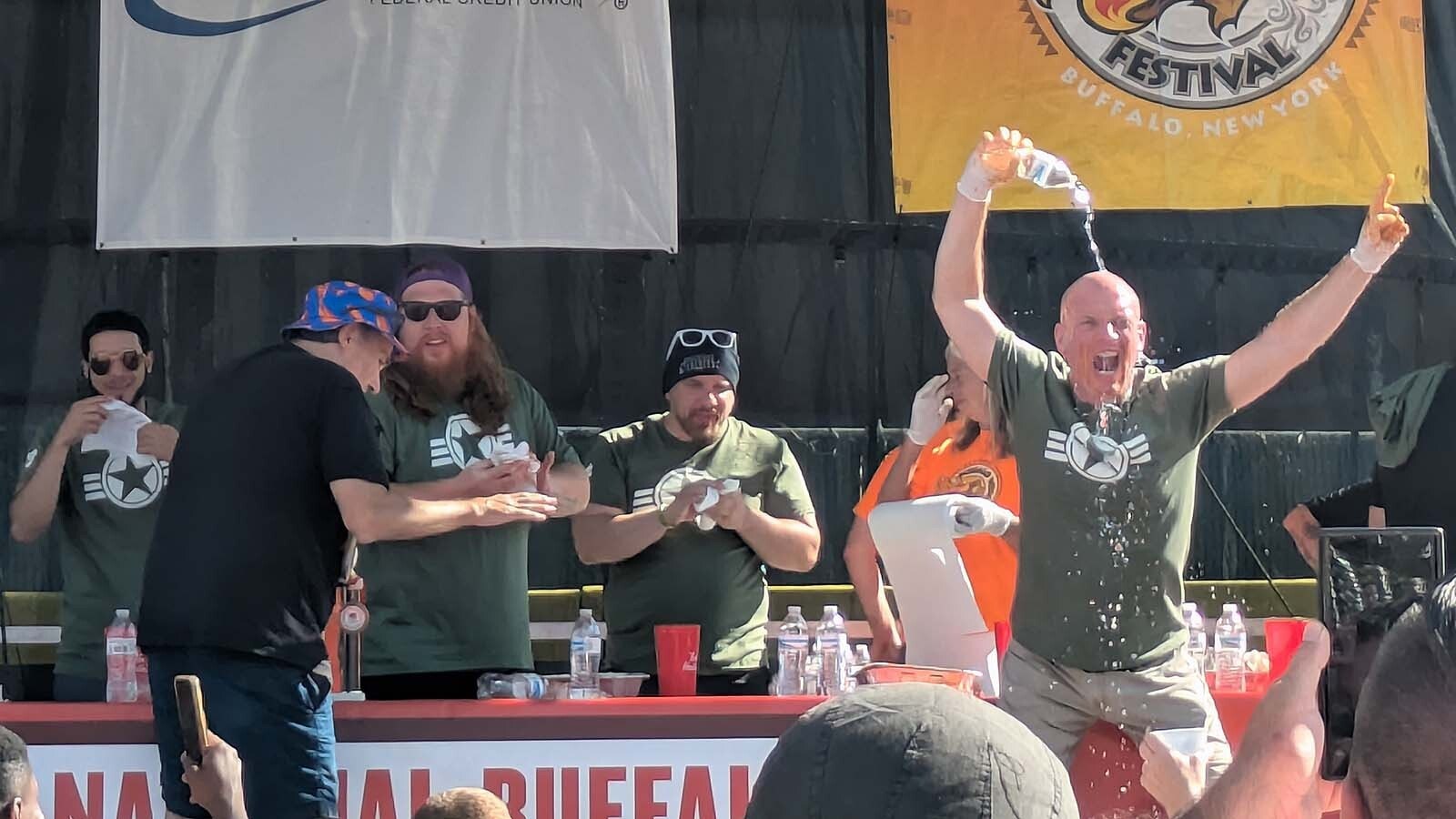 Double Dub's wasn't the only repeat winner on Sunday: Craig Healy won the XXX Hot Wing Eating Contest two days in a row. That's right, he did that crazy eating contest back-to-back, as did many other contestants.