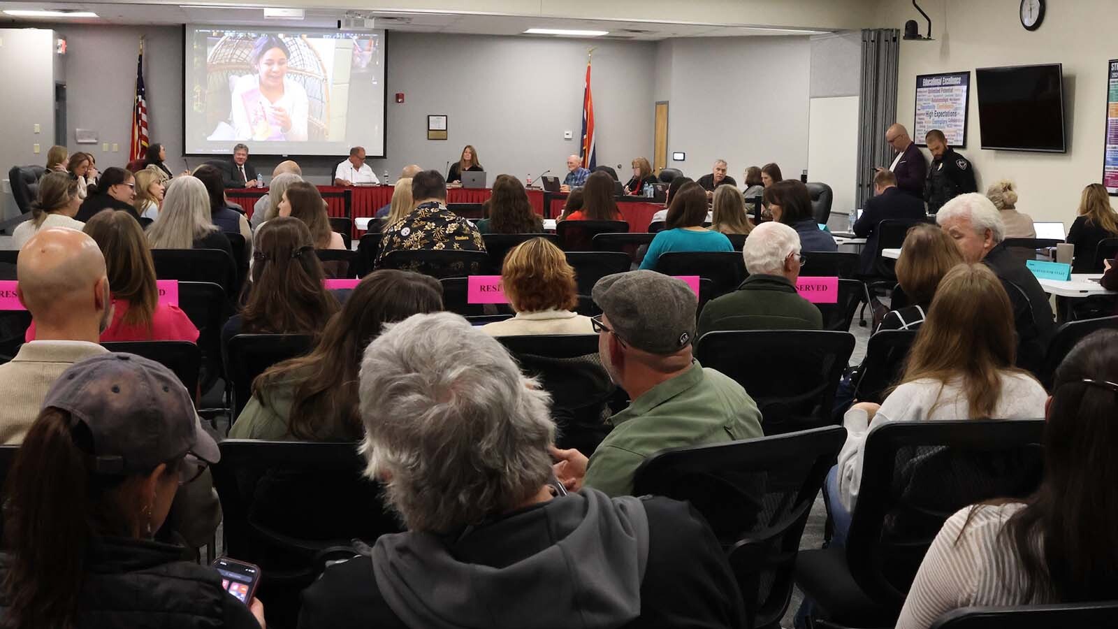 The Natrona County school district meeting room was packed on Monday night with many having an opinion on the district’s controversy involving Turing Point USA Club America chapters.