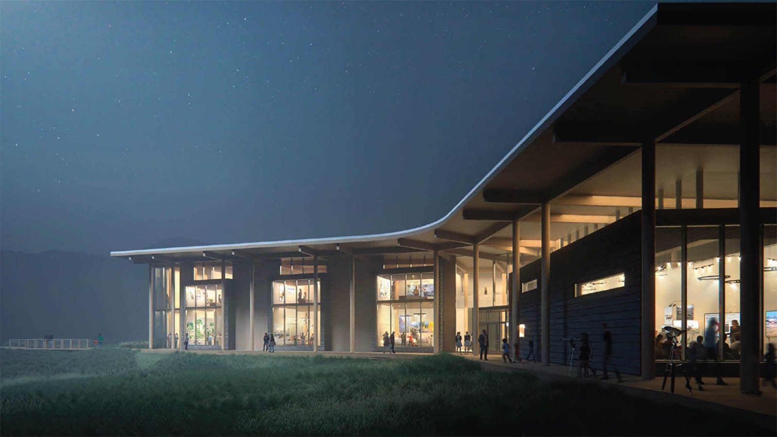 A conceptual image of a new $39 million Nature Discovery Center that will replace a 60-year-old visitor center at the National Elk Refuge near Jackson, Wyoming.