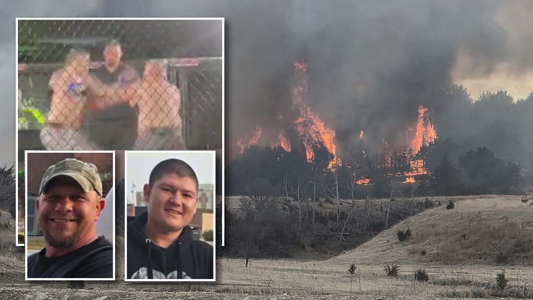 As The Morrill and Cottonwood Fires scorched across the prairie, two guys teamed up in North Platte, Nebraska, to resupply first responders on the frontlines. Then they squared off inside a cage.