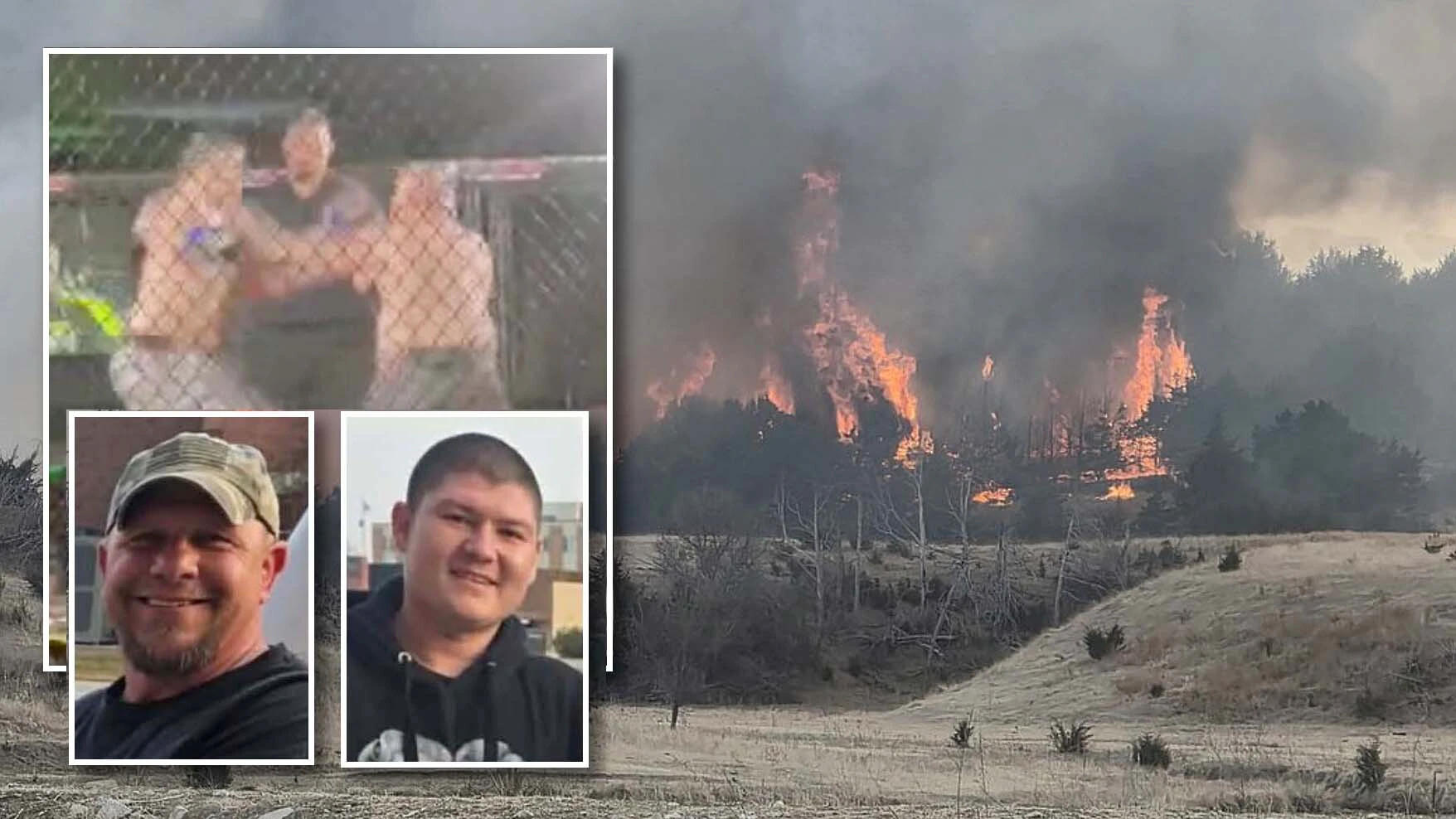 As The Morrill and Cottonwood Fires scorched across the prairie, two guys teamed up in North Platte, Nebraska, to resupply first responders on the frontlines. Then they squared off inside a cage.