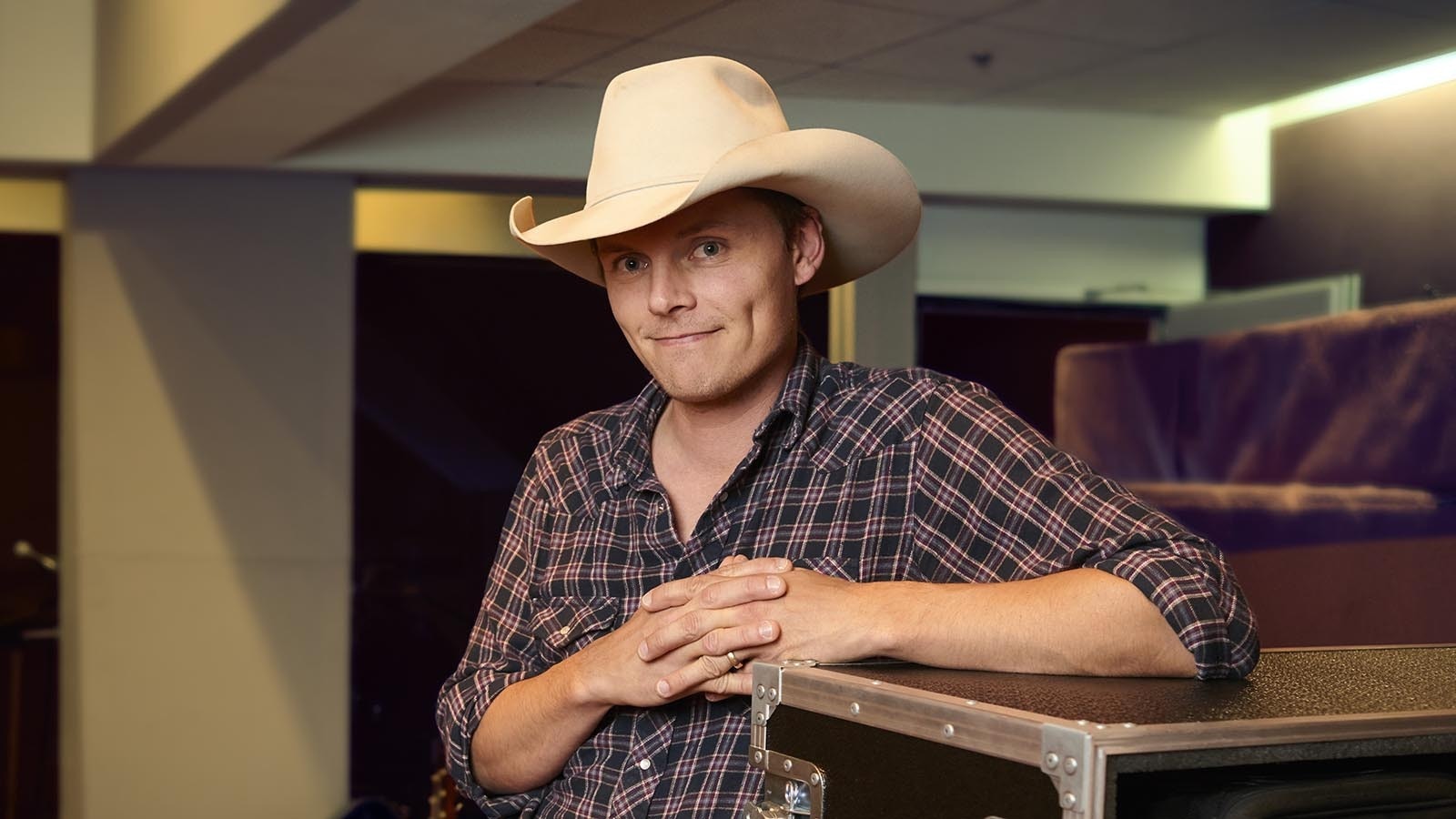 Ned LeDoux in a studio in Nashville.