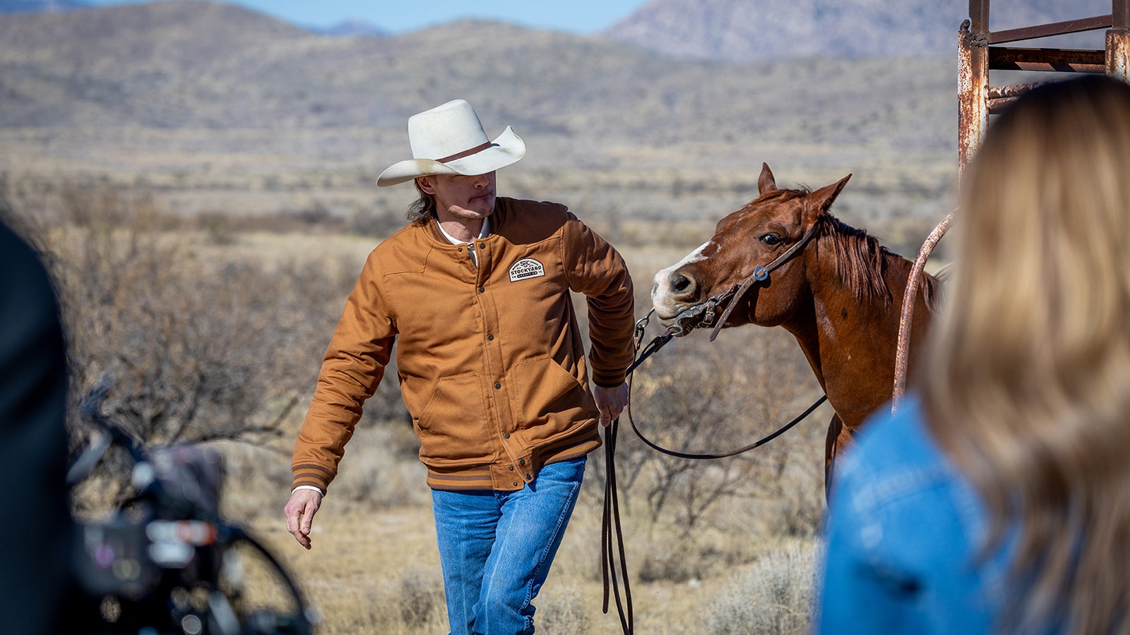Ned LeDoux helped calm the horses during filming of "Outriding the Devil."