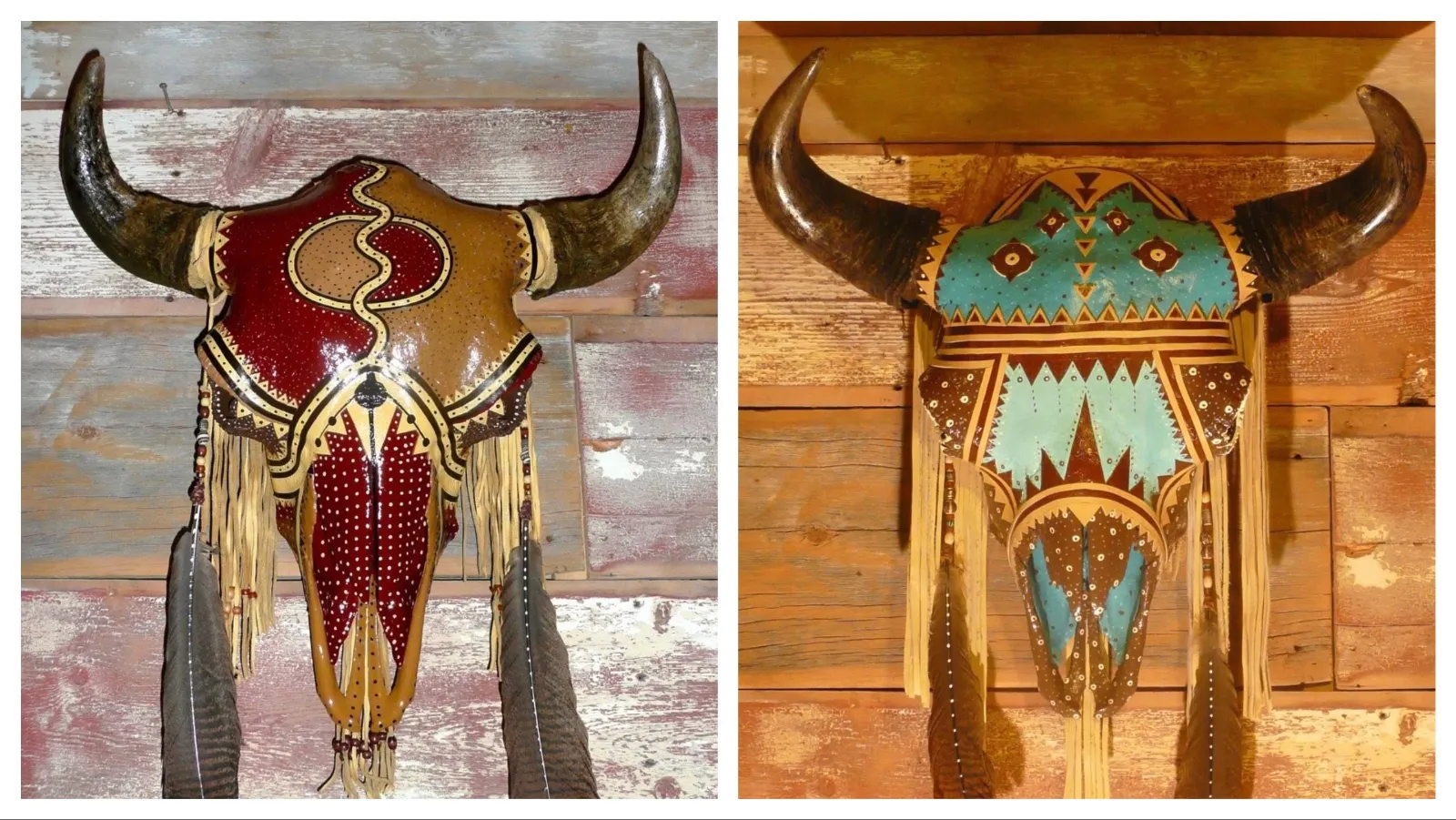 TV Host Dan Patrick Shows Off Colorful Cow Skull Painted By